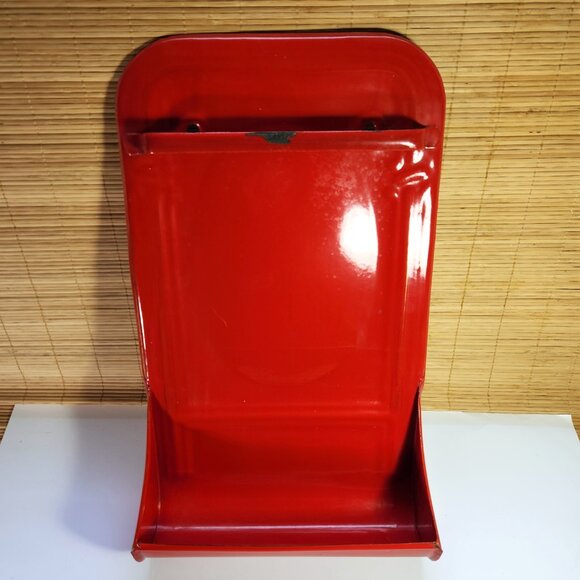 French Enamel Utensil Hanger & Holder Farmhouse 1930s Vintage Red Wall H… - Picture 6 of 6